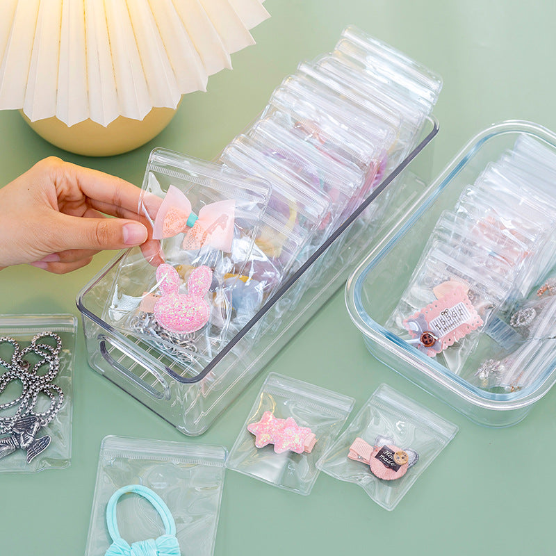 Anti-Oxidation Jewelry Box Earrings Necklace Hand Jewelry Box Portable Earrings Ring Storage Bag Artifact Transparent