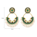 Moon alloy earrings jewelry exaggerated retro Indian style hollowed out bell pendant design sense earrings jewelry
