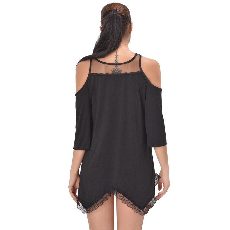 Camisola Sexy Lingerie Plus Size Night Women's Babydoll Dress  See Through Nightgown