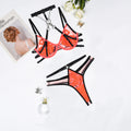 Color blocking detachable two-piece sexy bra set embroidered splicing sexy lingerie for women