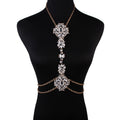 Exaggerated jewelry, fashionable diamond inlay, luxurious body chain, personalized women's jewelry