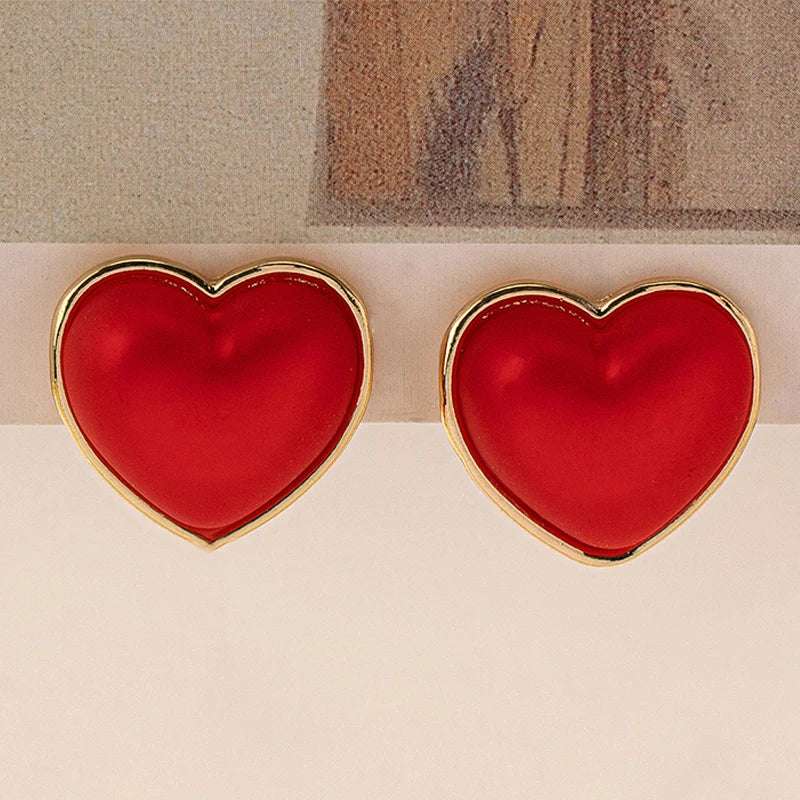 3D Red Exquisite Love Personalized Ear Jewelry