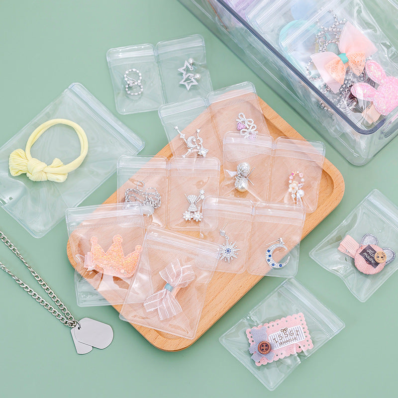 Anti-Oxidation Jewelry Box Earrings Necklace Hand Jewelry Box Portable Earrings Ring Storage Bag Artifact Transparent