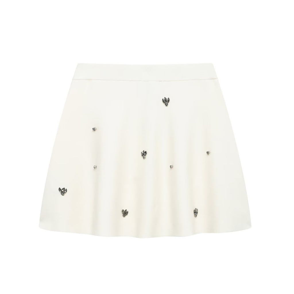 Fashion jewelry bead decoration knitted short skirt