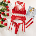Sexy Lingerie Lace Temptation Eyelash Lace-Up Bodysuit Shapewear Cross-Border Exclusive Supply Source