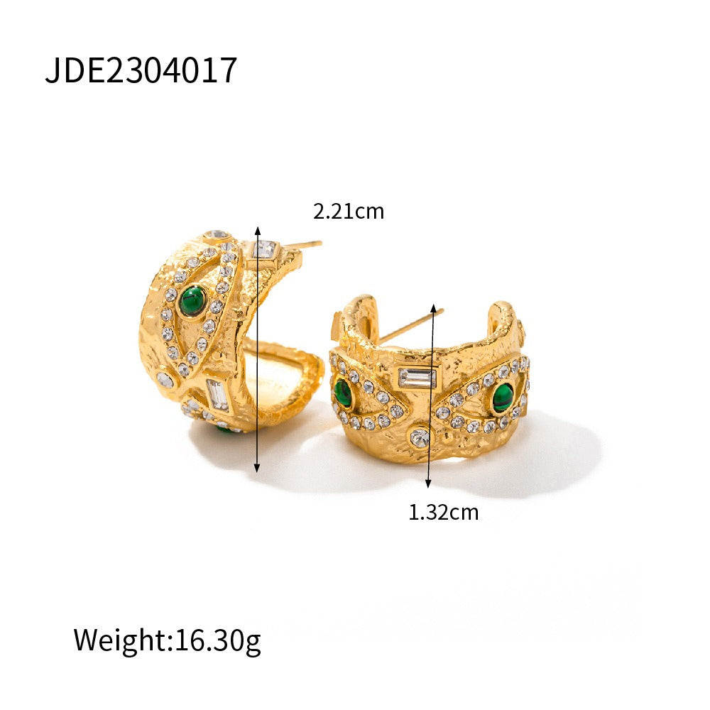 European and American popular devil's eye jewelry lava ring necklace jewelry women's versatile accessories