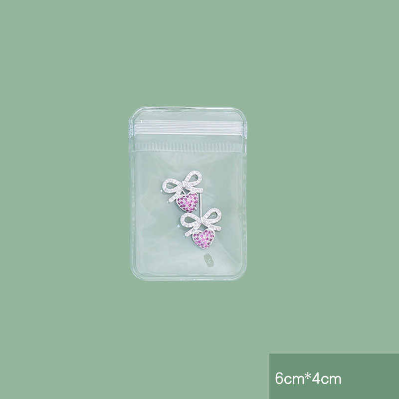 Anti-Oxidation Jewelry Box Earrings Necklace Hand Jewelry Box Portable Earrings Ring Storage Bag Artifact Transparent