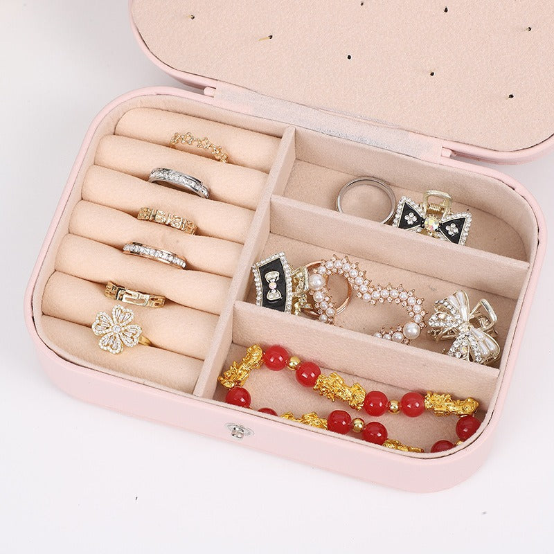 Portable jewelry storage box, large capacity jewelry rings, necklaces, earrings, earrings, earrings, packaging box