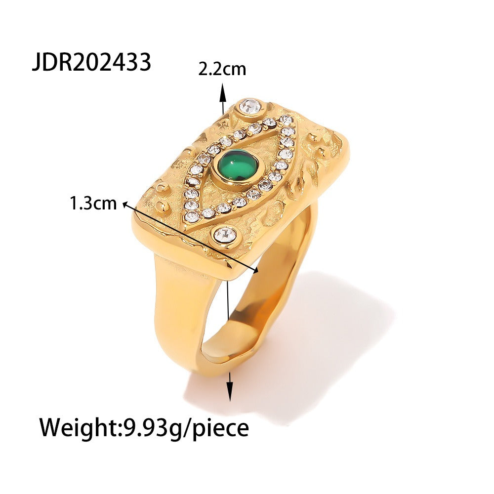European and American popular devil's eye jewelry lava ring necklace jewelry women's versatile accessories