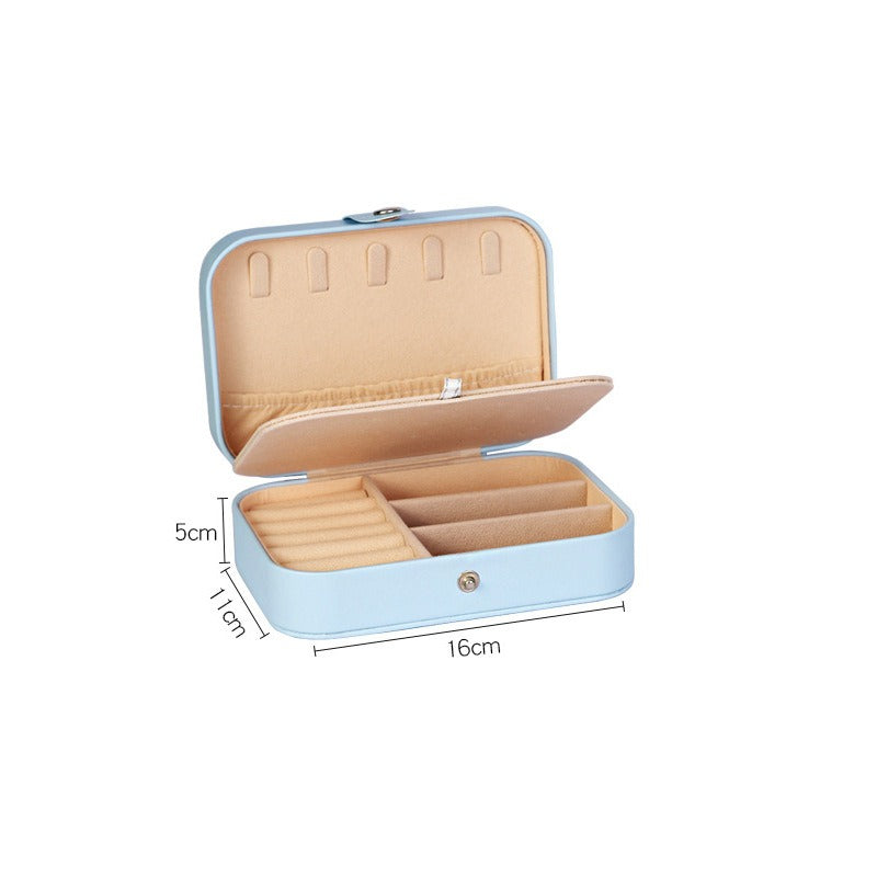 Portable jewelry storage box, large capacity jewelry rings, necklaces, earrings, earrings, earrings, packaging box