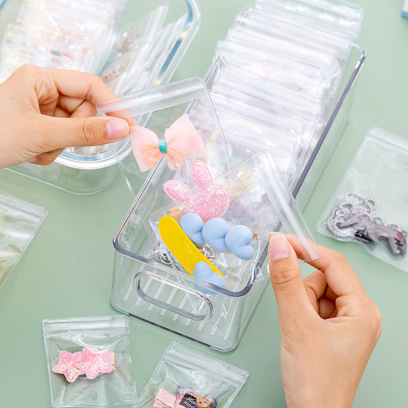 Anti-Oxidation Jewelry Box Earrings Necklace Hand Jewelry Box Portable Earrings Ring Storage Bag Artifact Transparent