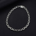 Jewelry 11mm Zinc Alloy Rhinestone Cuban Chain Personality Hip Hop Bracelet Simple Fashion Trend Jewelry