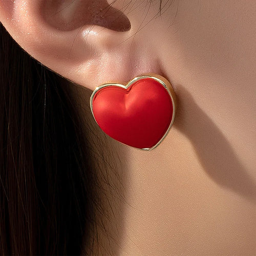 3D Red Exquisite Love Personalized Ear Jewelry
