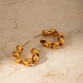 Personalized geometric phone hoop earrings jewelry
