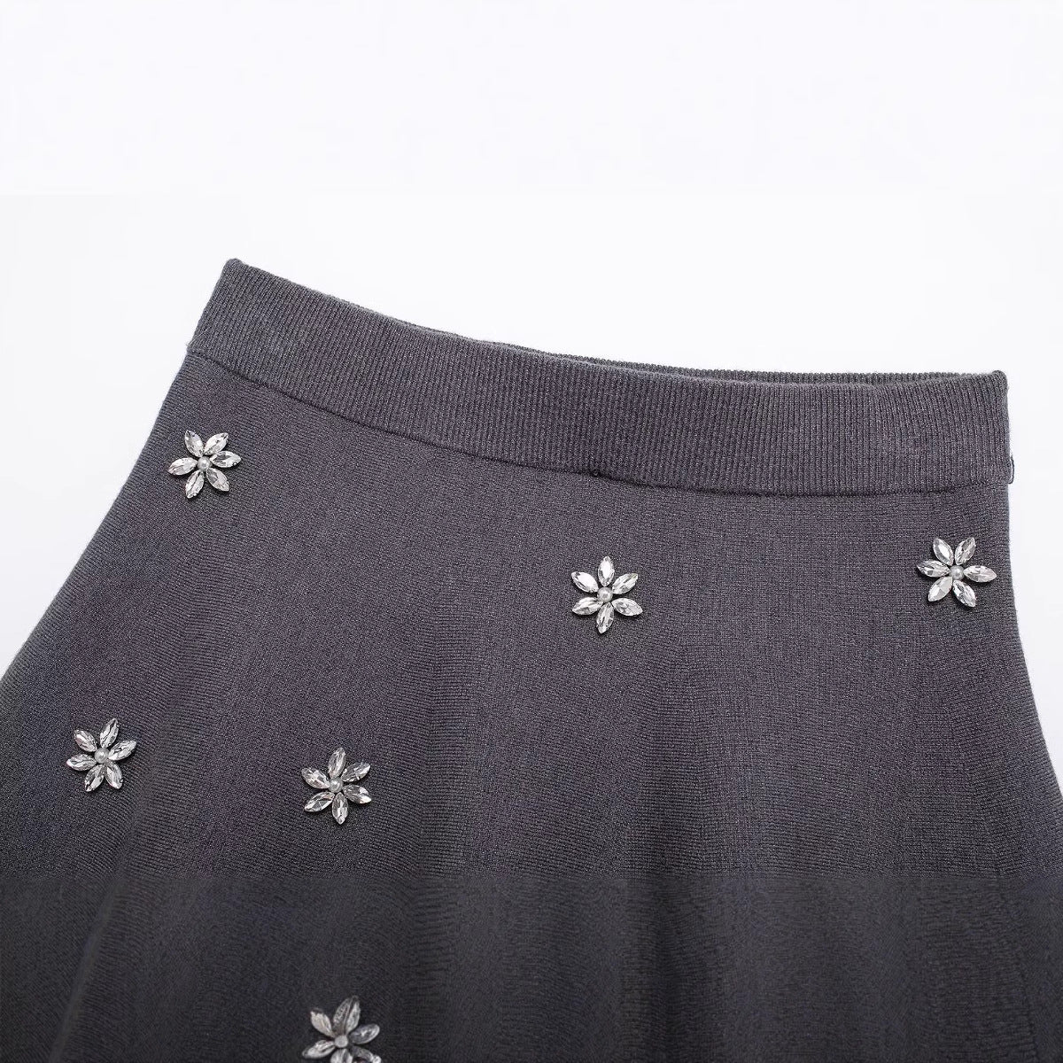 New jewelry decoration knitted top mini skirt