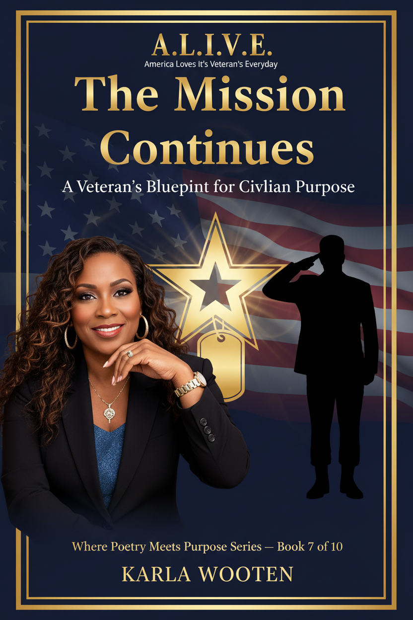 The Mission Continues book cover featuring author Karla Wooten